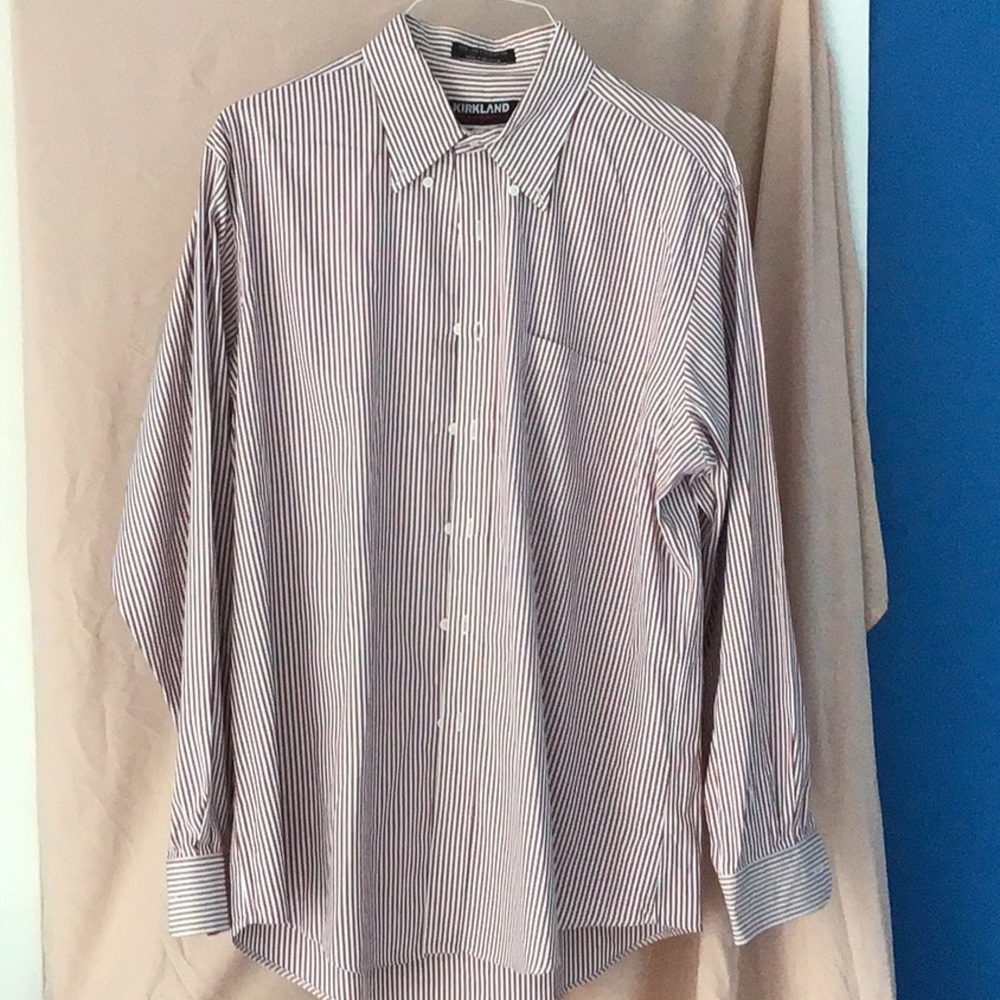 Kirkland Signature White and Red Dress Shirts